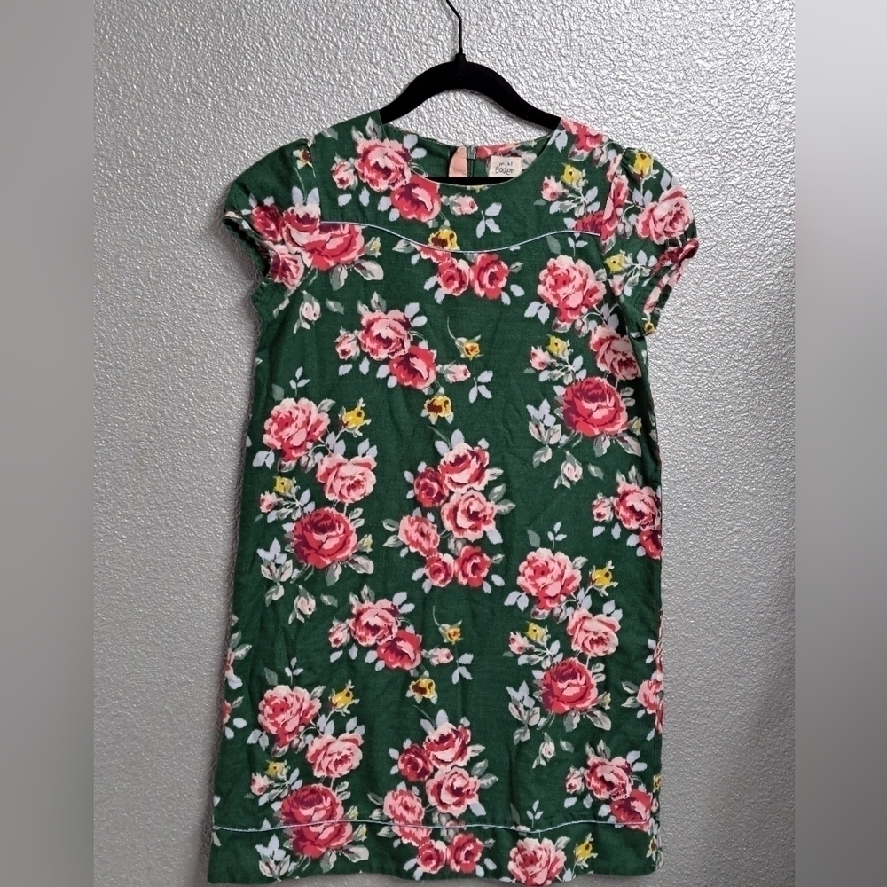 Boden Linen Blend Mini  Floral Dress  11-12Y